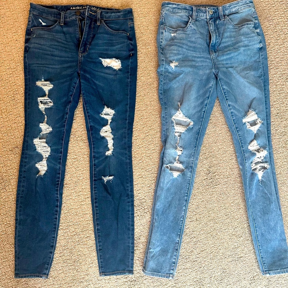 2 pair of American Eagle Jeans Sz 6
